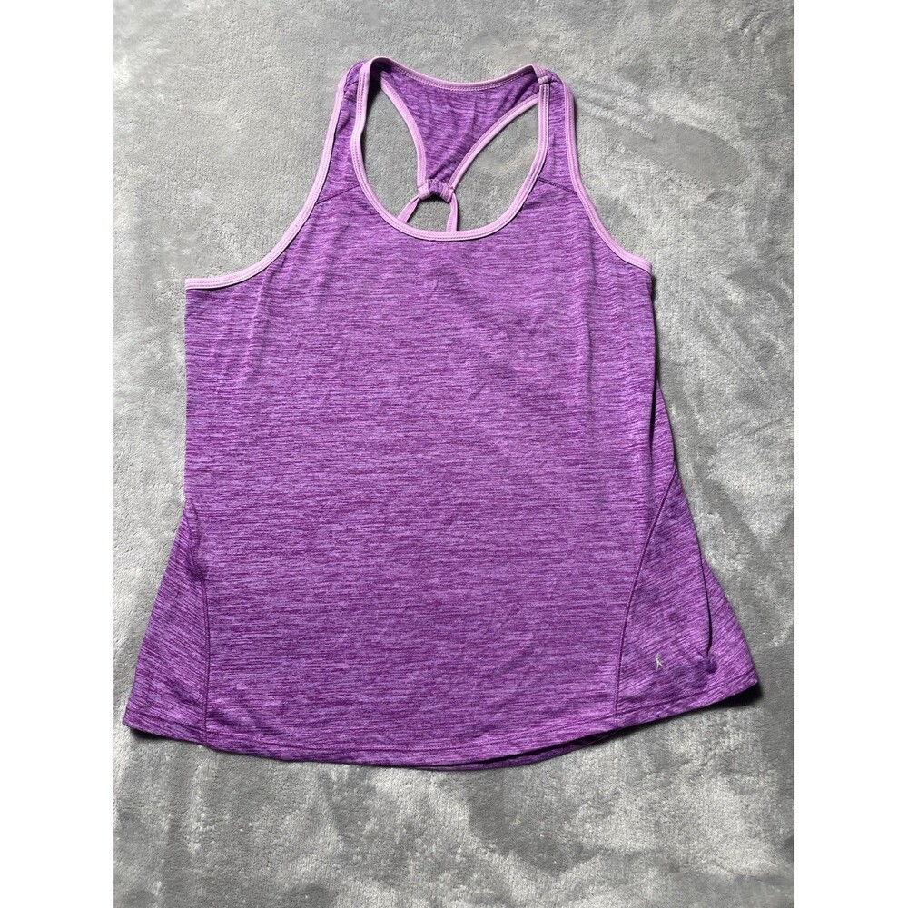 Danskin Now Womens Purple Racerback Athletic Tank Top Workout Activewear Size XL